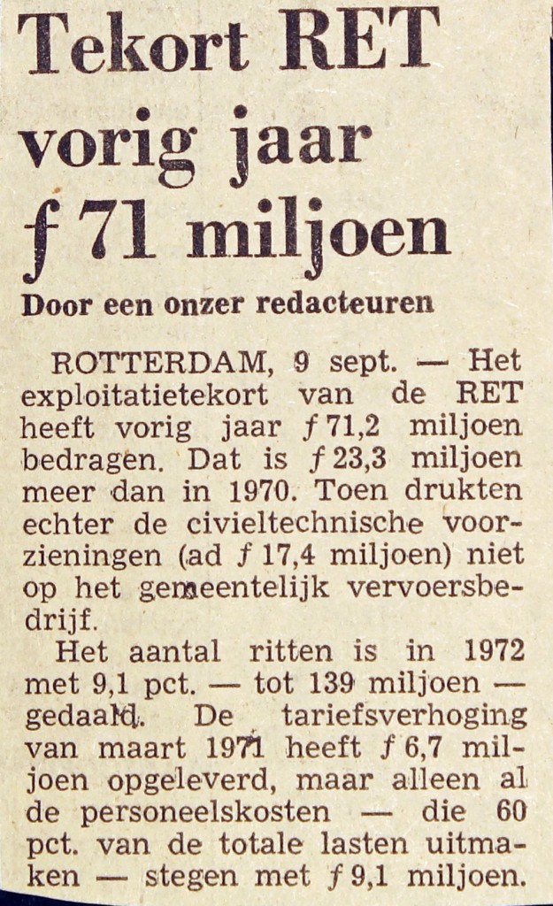 19720908 Tekort RET 1971. (NRC)