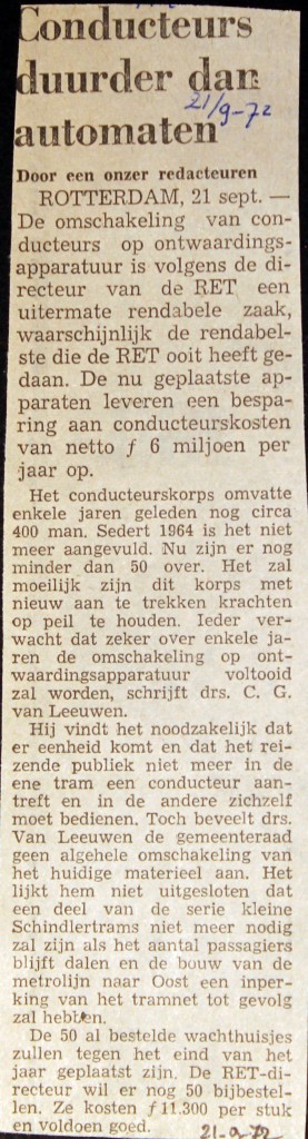19720921 Conducteurs duurder dan automaten.
