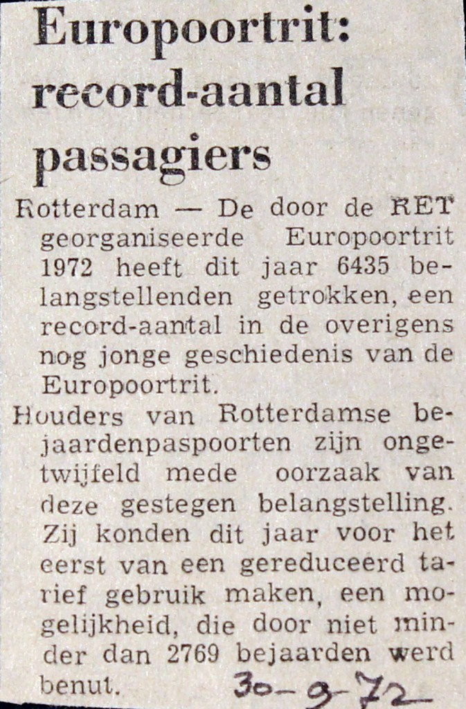 19720930 Record passagiers Europoort.