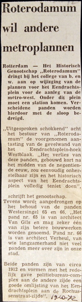 19721019 Roterodarum wil andere plannen.