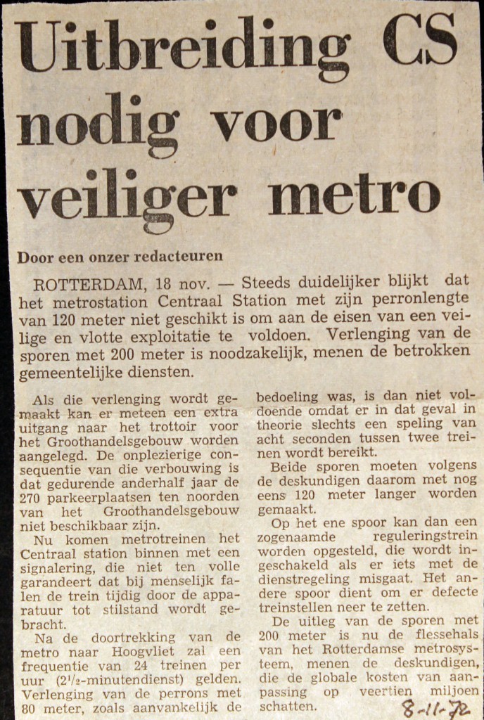 19721108 Uitbreiding metro CS