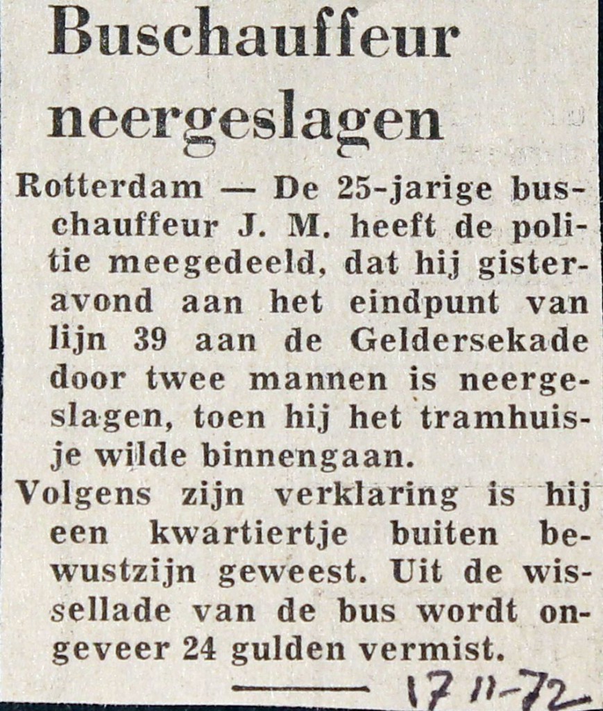 19721117 Chauffeur neergeslagen.