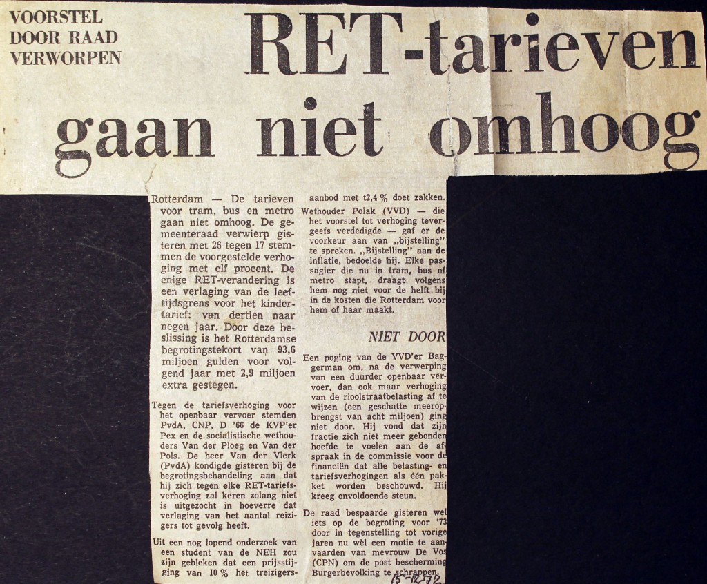 19721215 Tarieven niet omhoog.