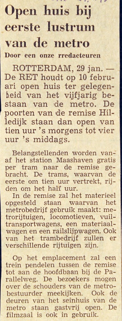 19730129 Open huis metro. (NRC)