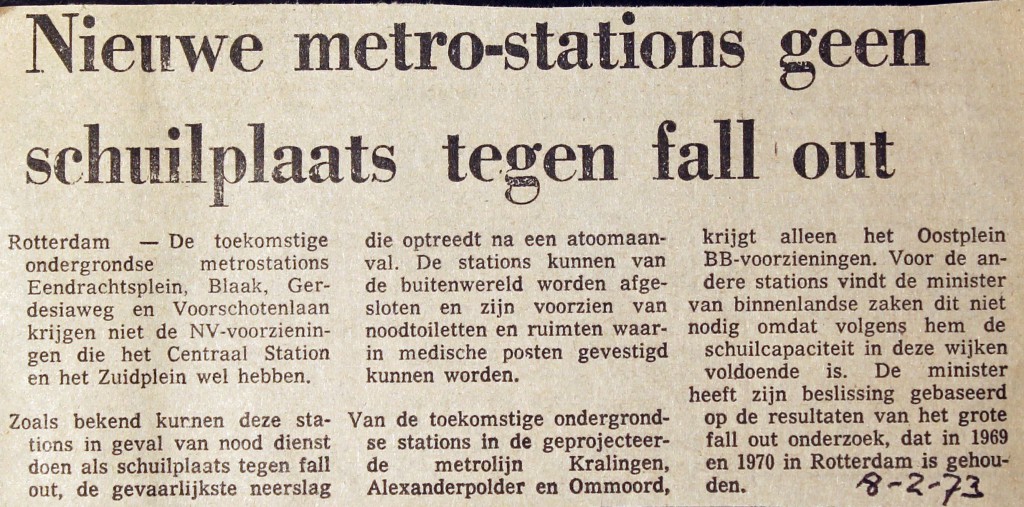 19730208 Metro geen schuilkelder.
