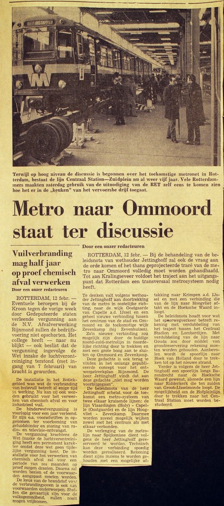 19730212 Discussie metro Ommoord. (NRC)