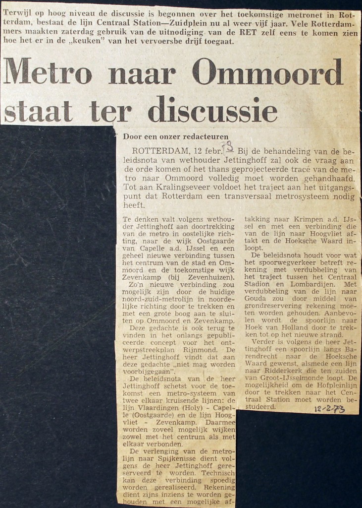 19730212 Metro Ommoord discussie.