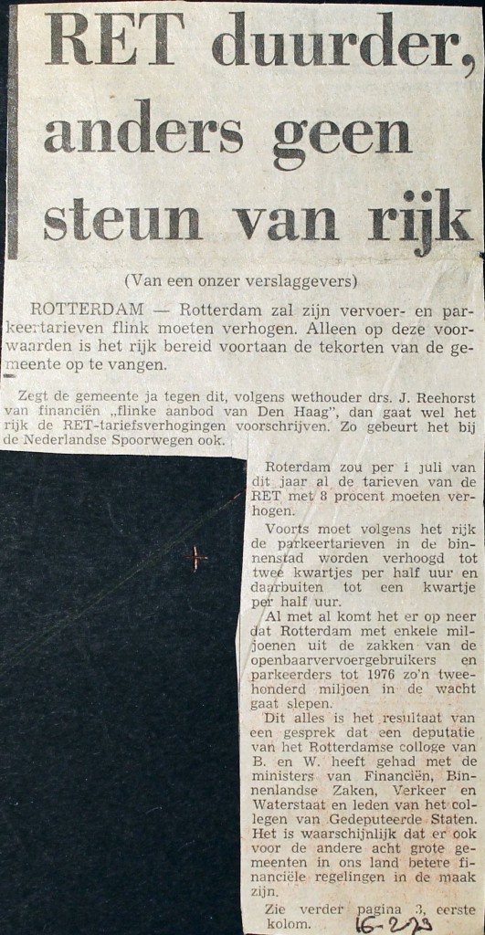 19730216 RET duurder anders geen steun.