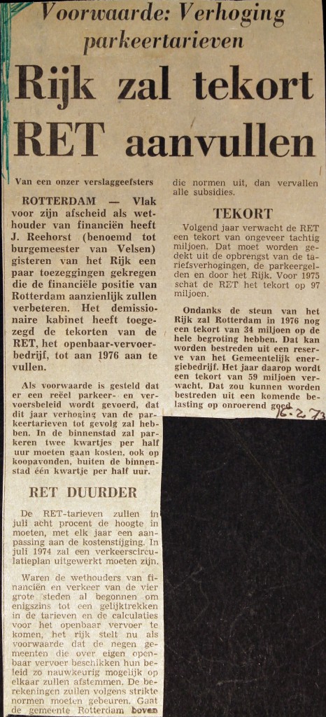 19730216 Rijk zal tekort aanvullen.