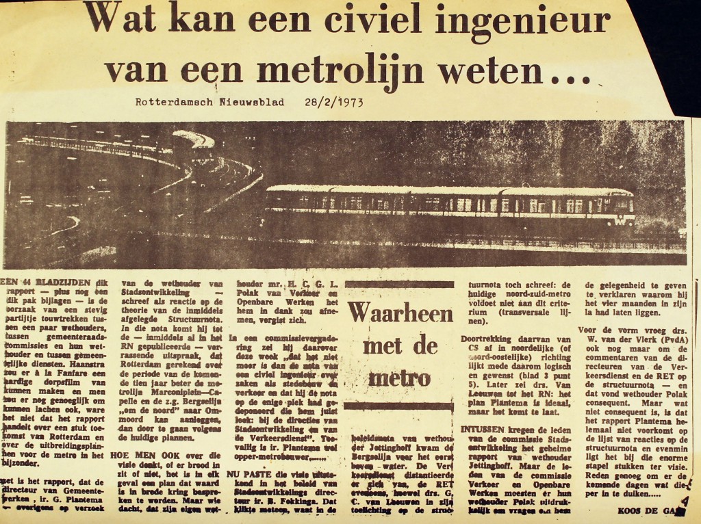 19730228 Weten van metrolijn. (RN)