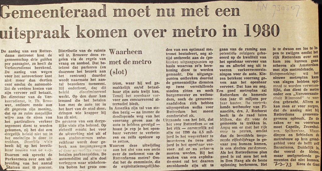 19730307 Er moet  uitspraak komen. (RN)