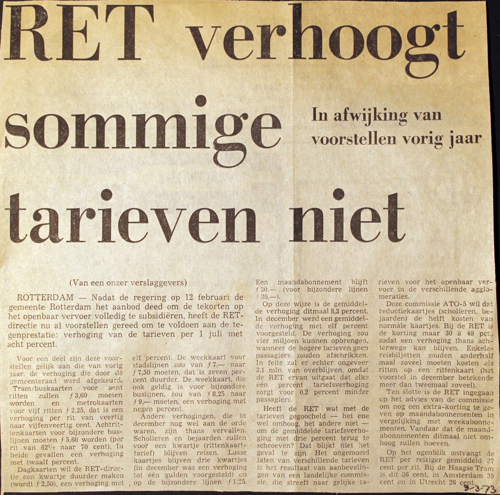 19730309 Verhoging tarieven.