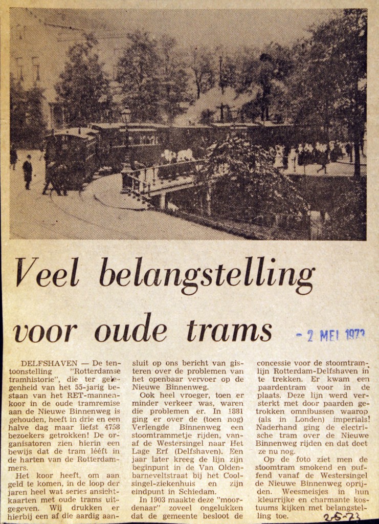 19730502 Belangstelling oude trams.