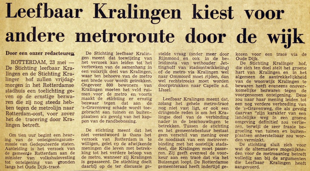 19730523 Andere route metro. (NRC)