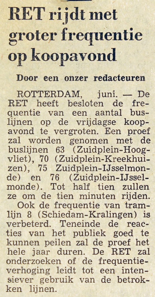 19730614 Grotere frequentie. (NRC)