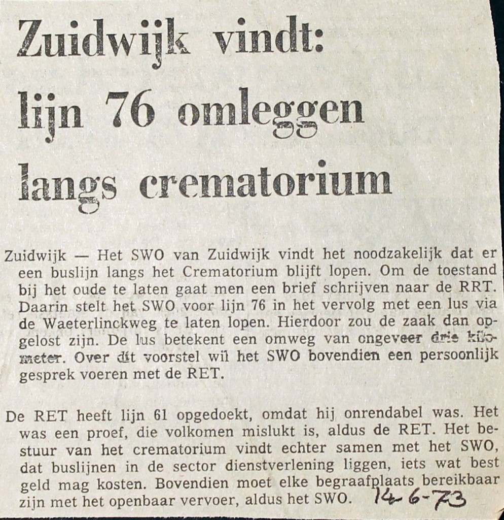 19730614 Lijn 76 langs crematorium.