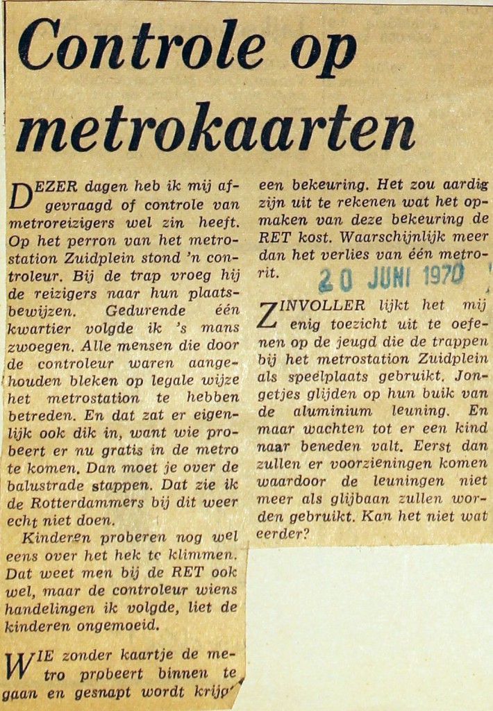 19730620 Controle op metrokaarten.