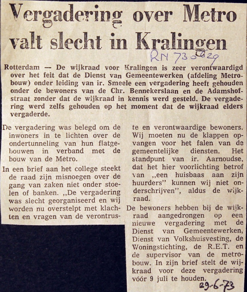 19730629 Vergadering valt slecht.