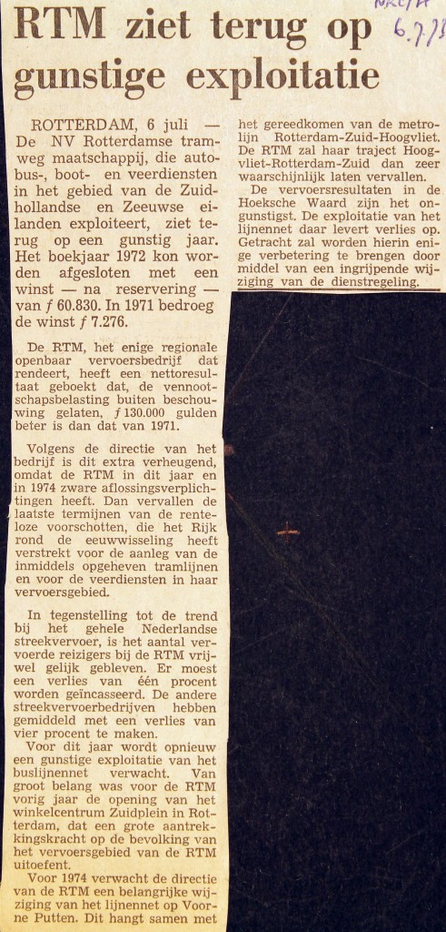 19730706 RTM gunstuge exploitatie. (NRC)