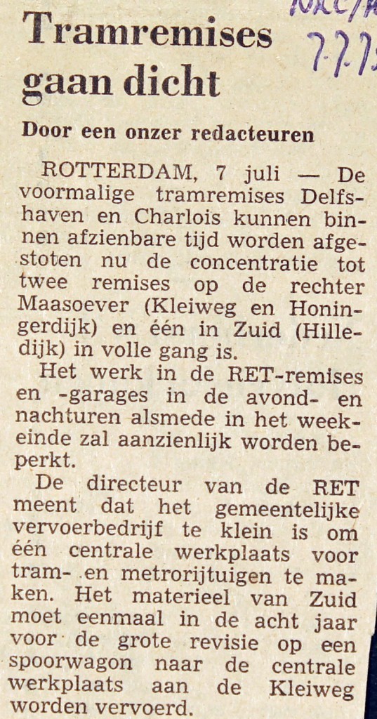 19730707 Tramremise dicht. (NRC)