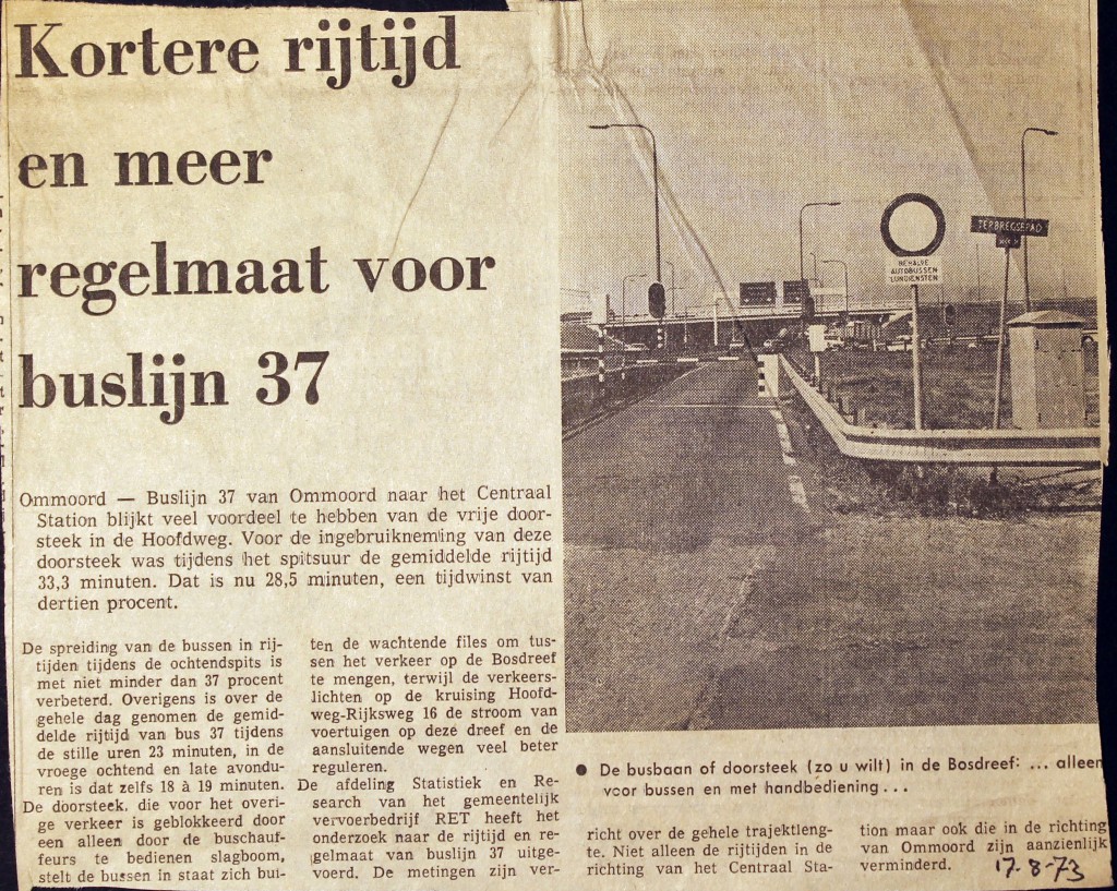 19730817 Kortere rijtijd lijn 37.