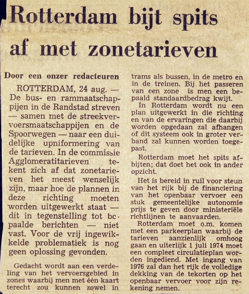 19730824 Rotterdam bijt spits af. (NRC)