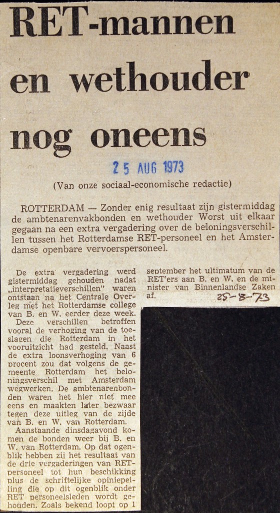 19730825 Wethouder en personeel oneens.