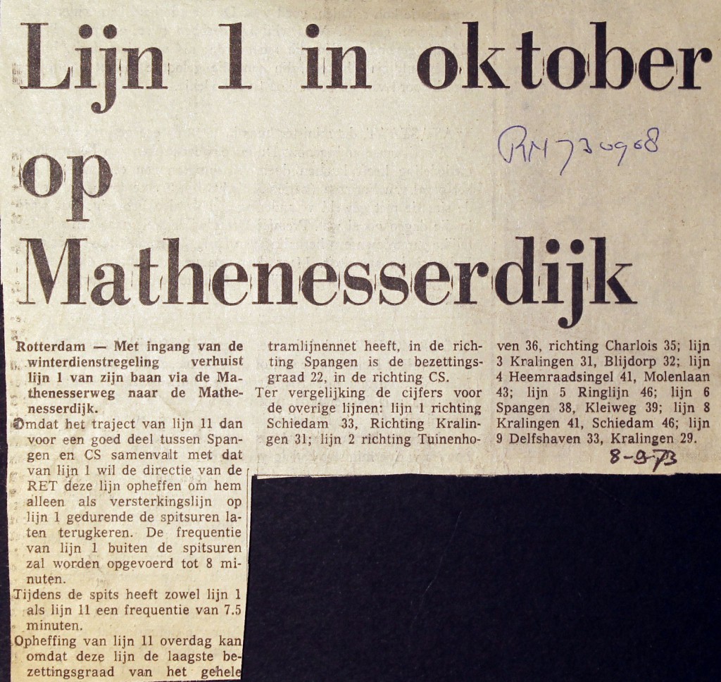 19730908 Lijn 1 Mathenesserdijk.