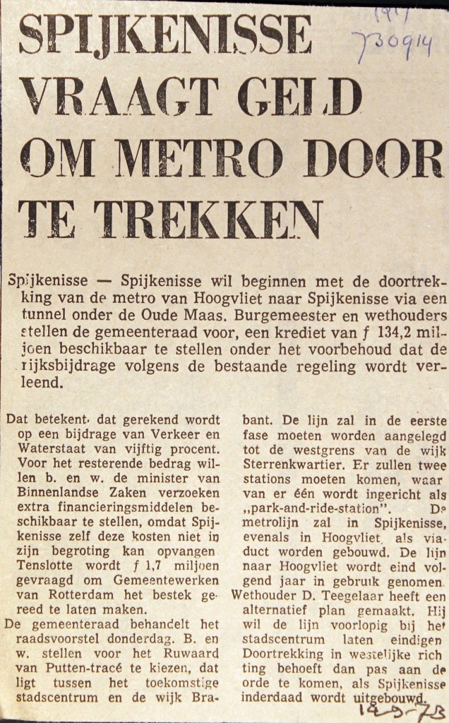 19730914 Spijkenisse vraagt geld. (RN)