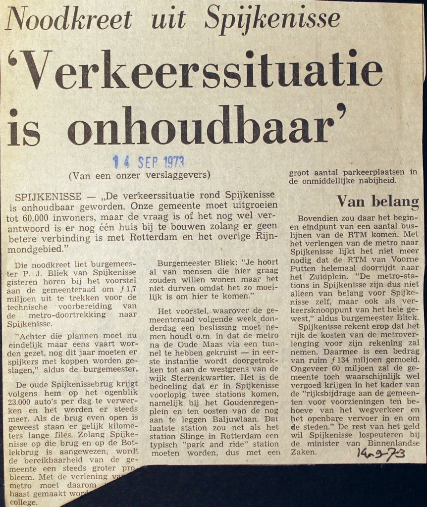 19730914 Verkeerssituatie onhoudbaar.