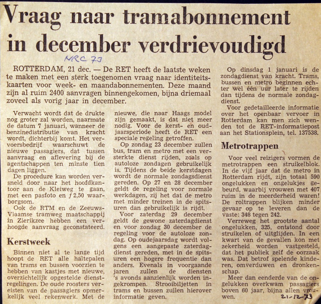 19731221 Vraag verdrievoudigd. (NRC)