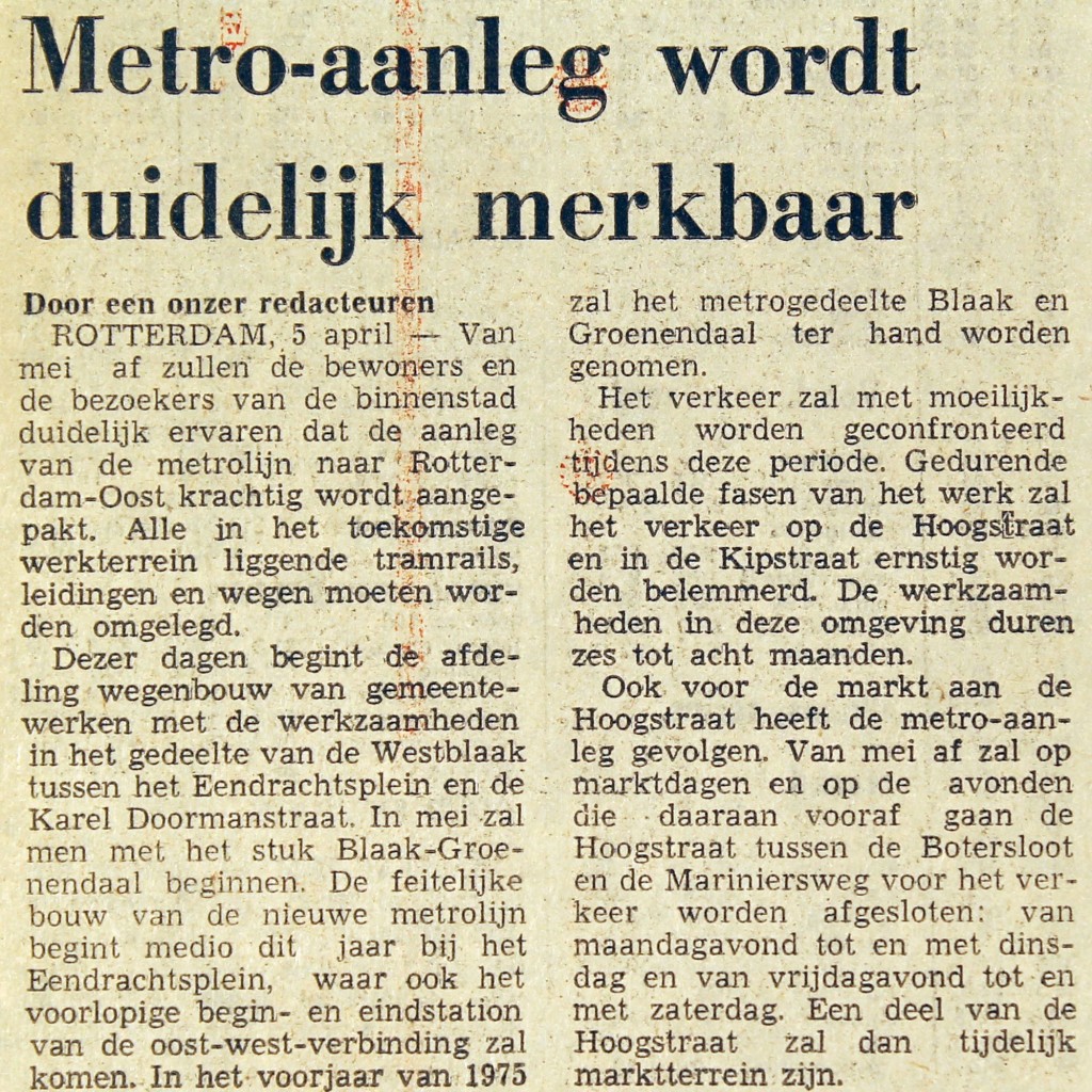 19740405 Aanleg wordt merkbaar. (NRC)