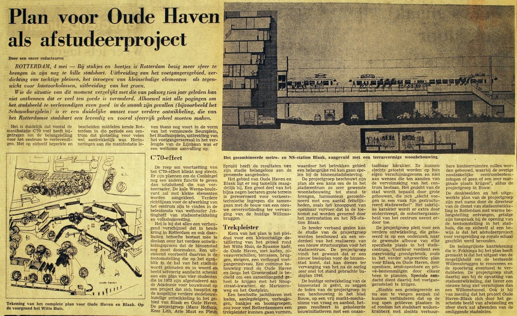 19740504 Plan voor Oude Haven. (NRC)