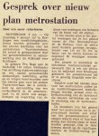 19750102 Nieuw plan metrostation. (NRC)