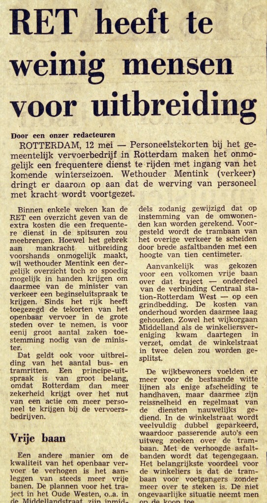 19750512 Te weinig mensen. (NRC)