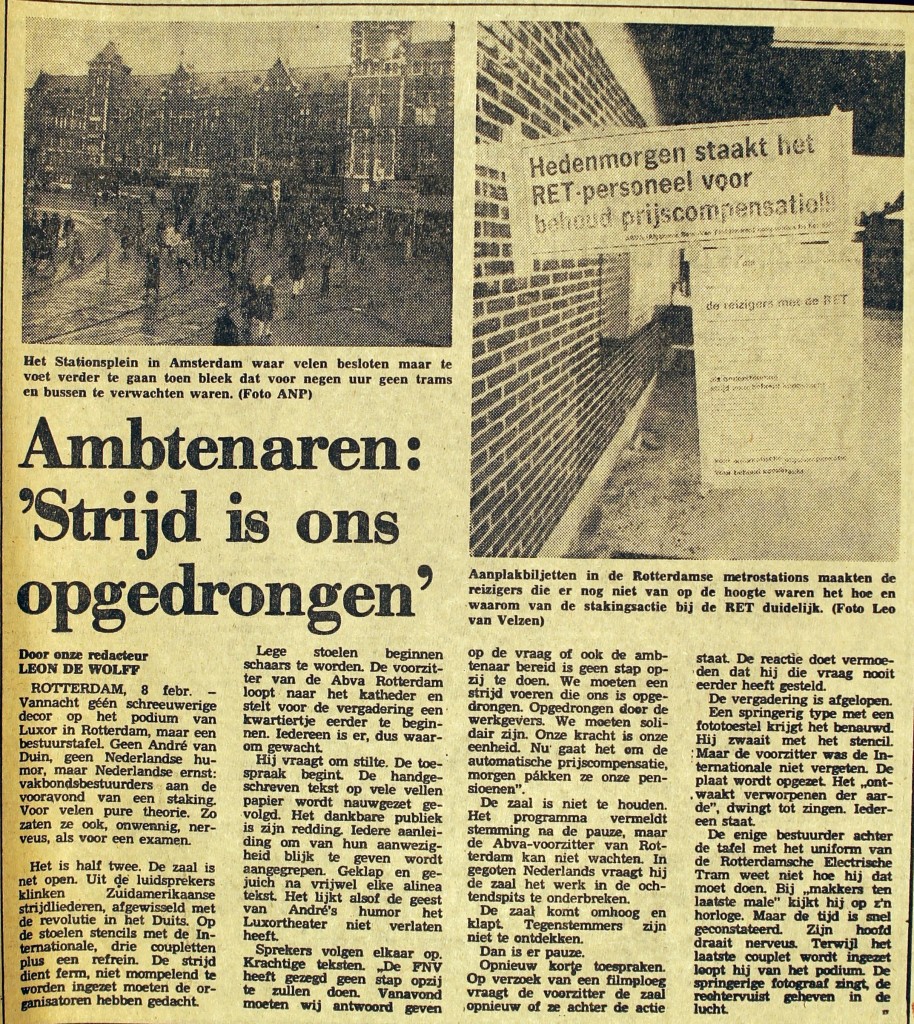 19770208 Strijd opgedrongen. (NRC)