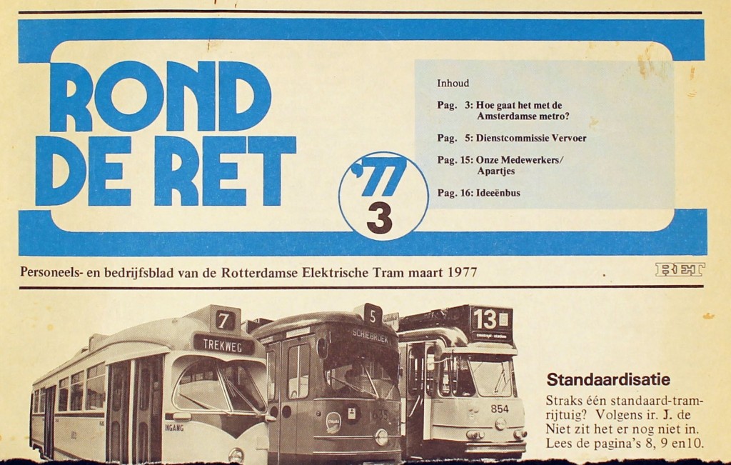 19770301 Standaardisatie. (Rond de RET)