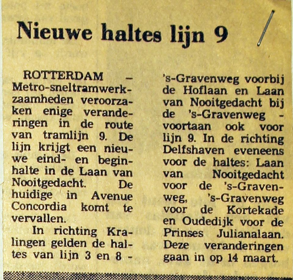 19770312 Nieuwe halte lijn 9. (HVV)