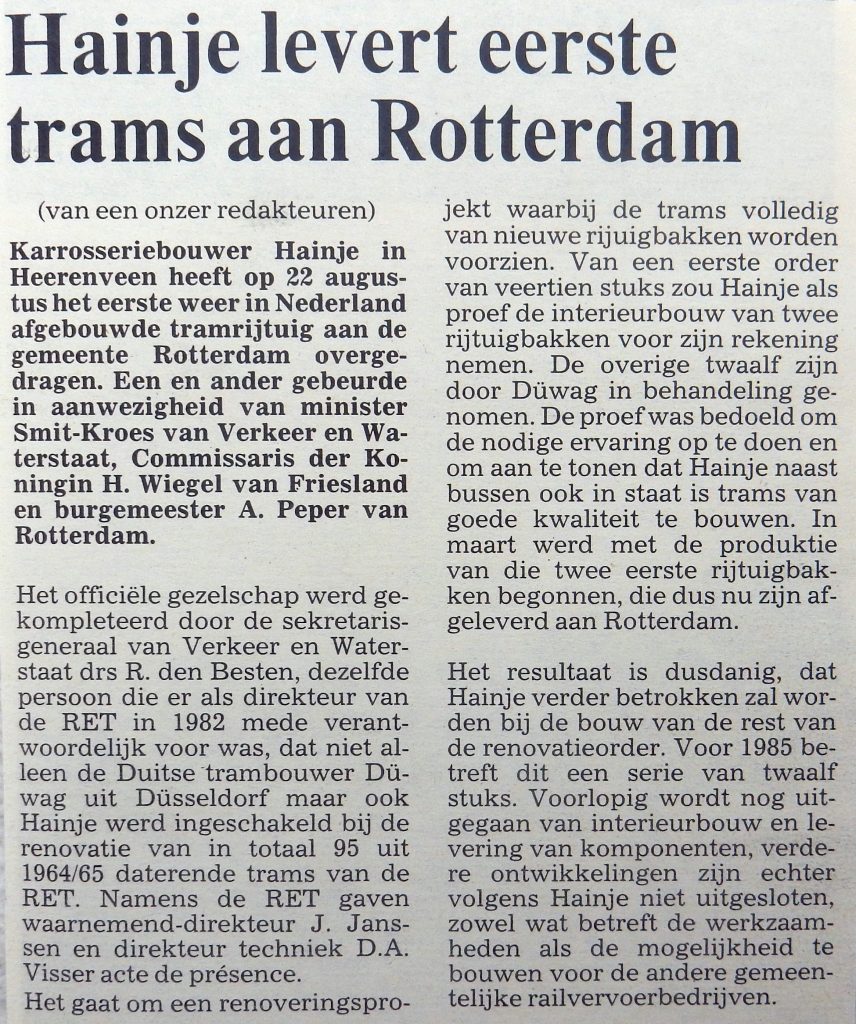 19840904-hainje-levert-eerste-trams-aan-rotterdam-versnell
